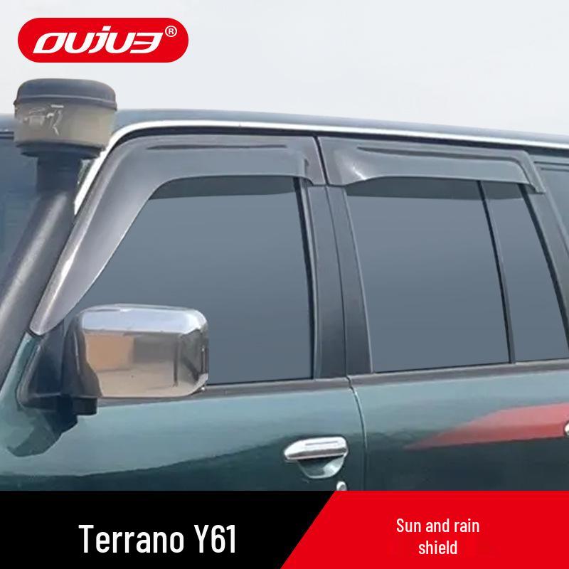Nissan Patrol Y61 Rain & Sun Visor Window Deflector - Widened & Thickened Car Rainproof Board for Exterior Modification