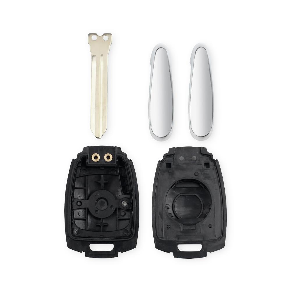 KEYYOU Remote Control Car Key Shell Case For SsangYong Korando Kyron Actyon Rexton 2 Buttons Car Key Auto Replacement Uncut Key