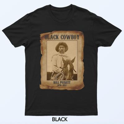 Schwarzes Cowboy Bill Pickett Western Rodeo Melanin Geschichte T-Shirt