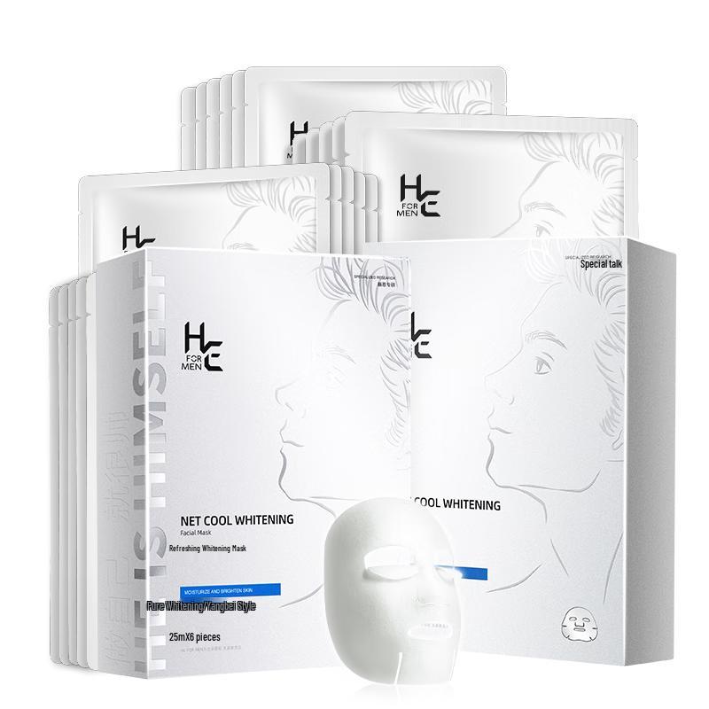 Serie di Maschere Viso in Tessuto per la Skincare Uomo H&E