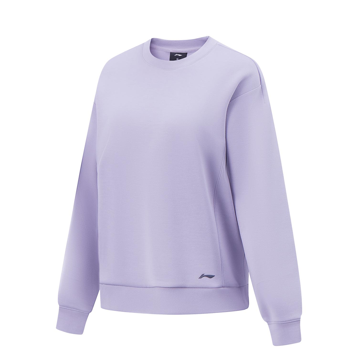 Li Ning Серия Фитнес Однотонная Дышащая Универсальная Свободная Толстовка Женская толстовка AWDW080-1 M