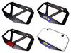Rise Twill Dry Carbon Fiber Number Plate Frame, Medium, for 50cc-125cc Mopeds, Mountain-Shaped License Plate Holder