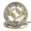 Fashion Zodiac Constellation Pisces Retro Pocket Watches with Chain for Man's Women's Gifts