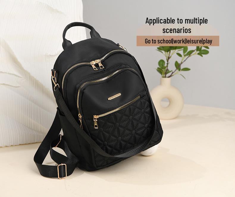 Women's Lightweight Travel Backpack - Large Capacity, Diamond Lattice Design