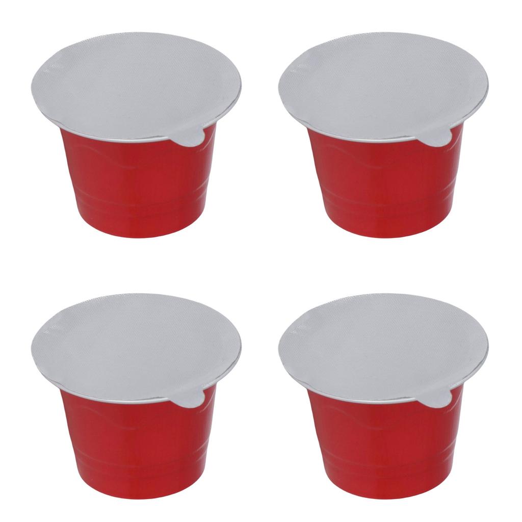 50PCS Refillable Coffee Pods with 37mm Aluminum Foil Lids Reusable Plastic Coffee Capsules for Coffee Makers