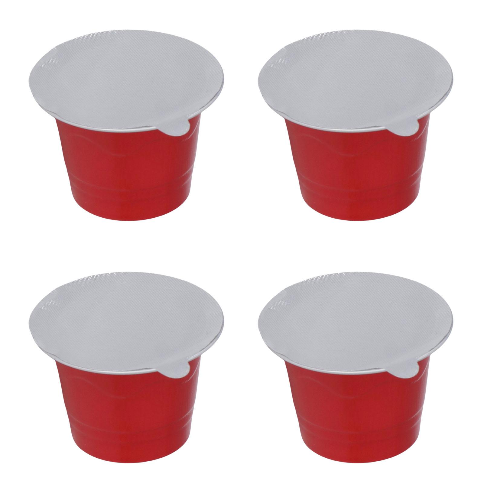 

50PCS Refillable Coffee Pods with 37mm Aluminum Foil Lids Reusable Plastic Coffee Capsules for Coffee Makers