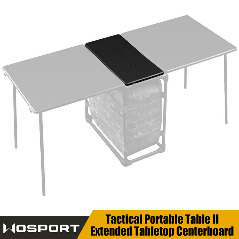 Portable Tactical Office Table Desktop Board Field Camping Hunting Lightweight Durable Computer Extended Desktop Middle Board nero