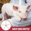 Yardwe 5 Sets 400ml Plastic Goat Nipple and Bottle Kit for Feeding Baby Goats, Lambs, Puppies - Small Animal Milk Bottle with Scale