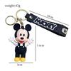 Disney PVC Figure Mickey and Minnie Mouse Keychains Creative Gift Car Metal Key Chain Accessories Gift for Friend