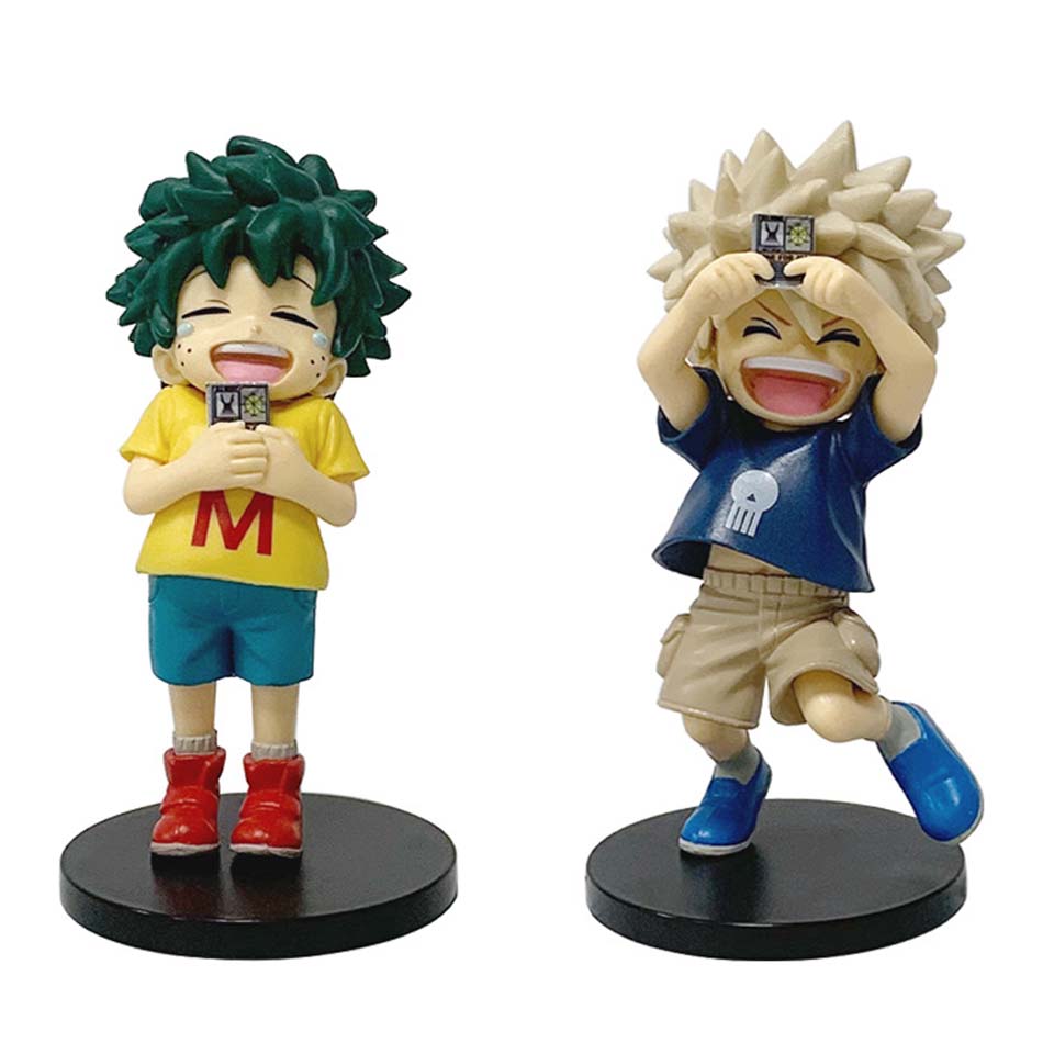 sold Arrival In Stock Gift My Hero Academia Childhood Izuku Midoriya / Childhood Katsuki Bakugo Figure Model Decoration Doll