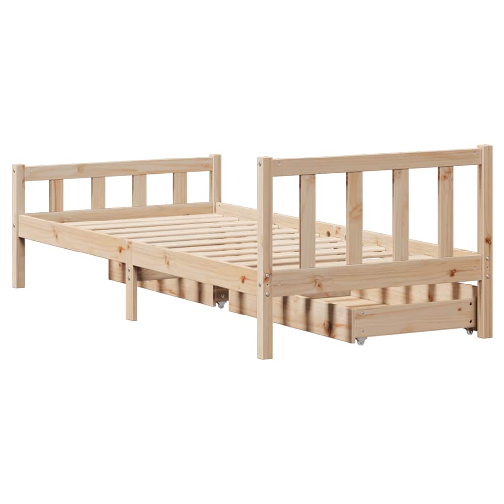 Solid Wood Bed without Mattress 90 x 190 cm Pine