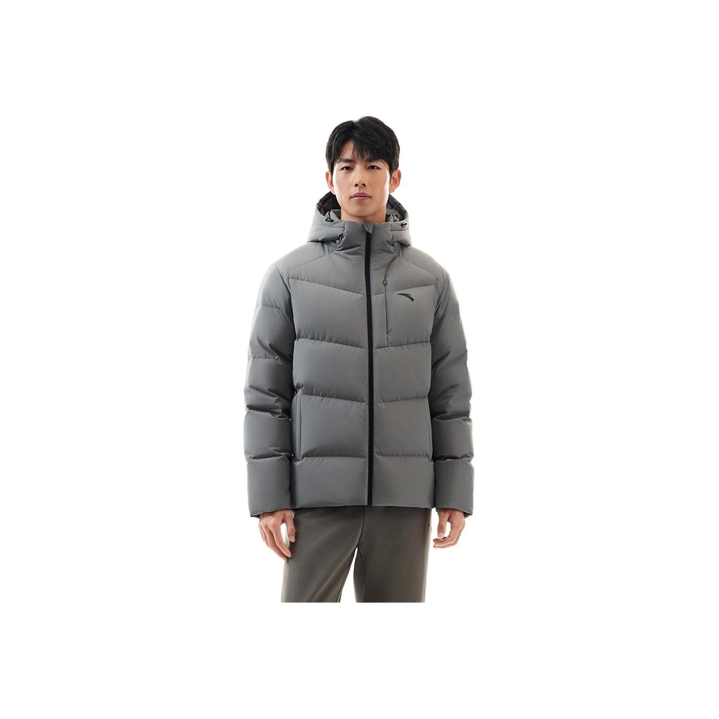 

Anta Однотонная куртка-пуховик с капюшоном на молнии, универсальная, повседневная, мужская верхняя одежда 952547901-3 4XL