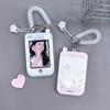 Acrylic Idol Photo Card Sleeves Keychain Student ID Badge Holder Portable Kpop Photocard Holder