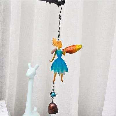 Exquisite Retro Fairy Angel Wind Chimes Realistic Hanging Fairy Wind Bell Romantic Iron Metal Windchimes Garden