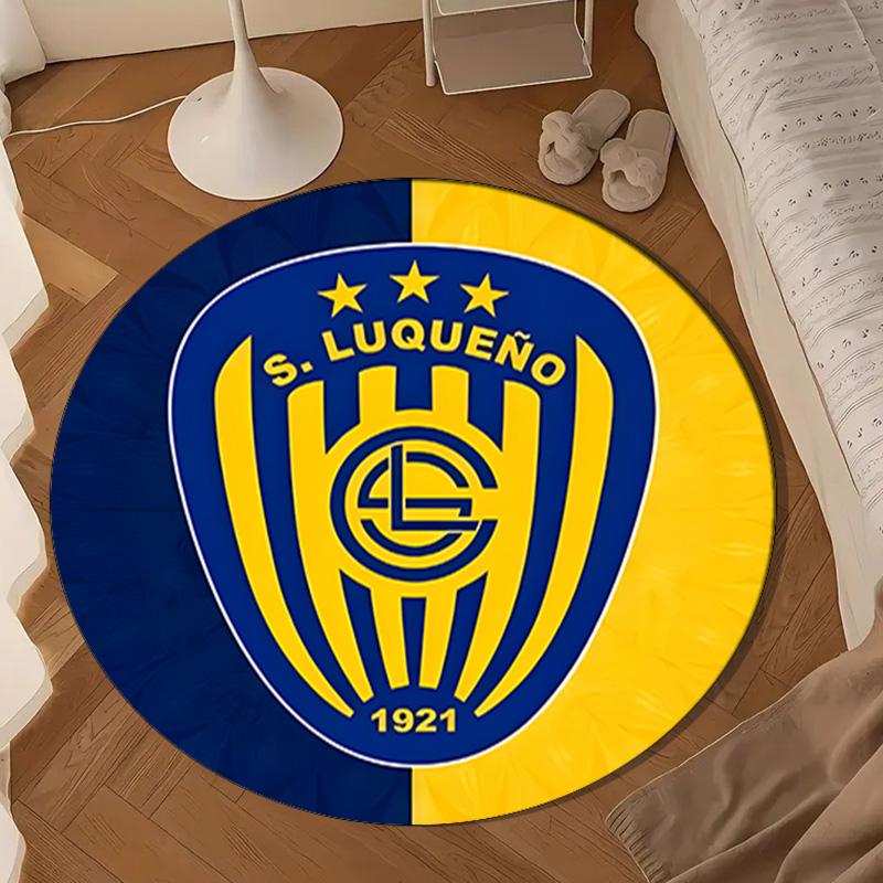 Luqueno Club Emblem Round mat, Anti-slip Circle Carpet Chair rug For livingroom,Bedroom, doormat home decor Gift Christmas Gifts