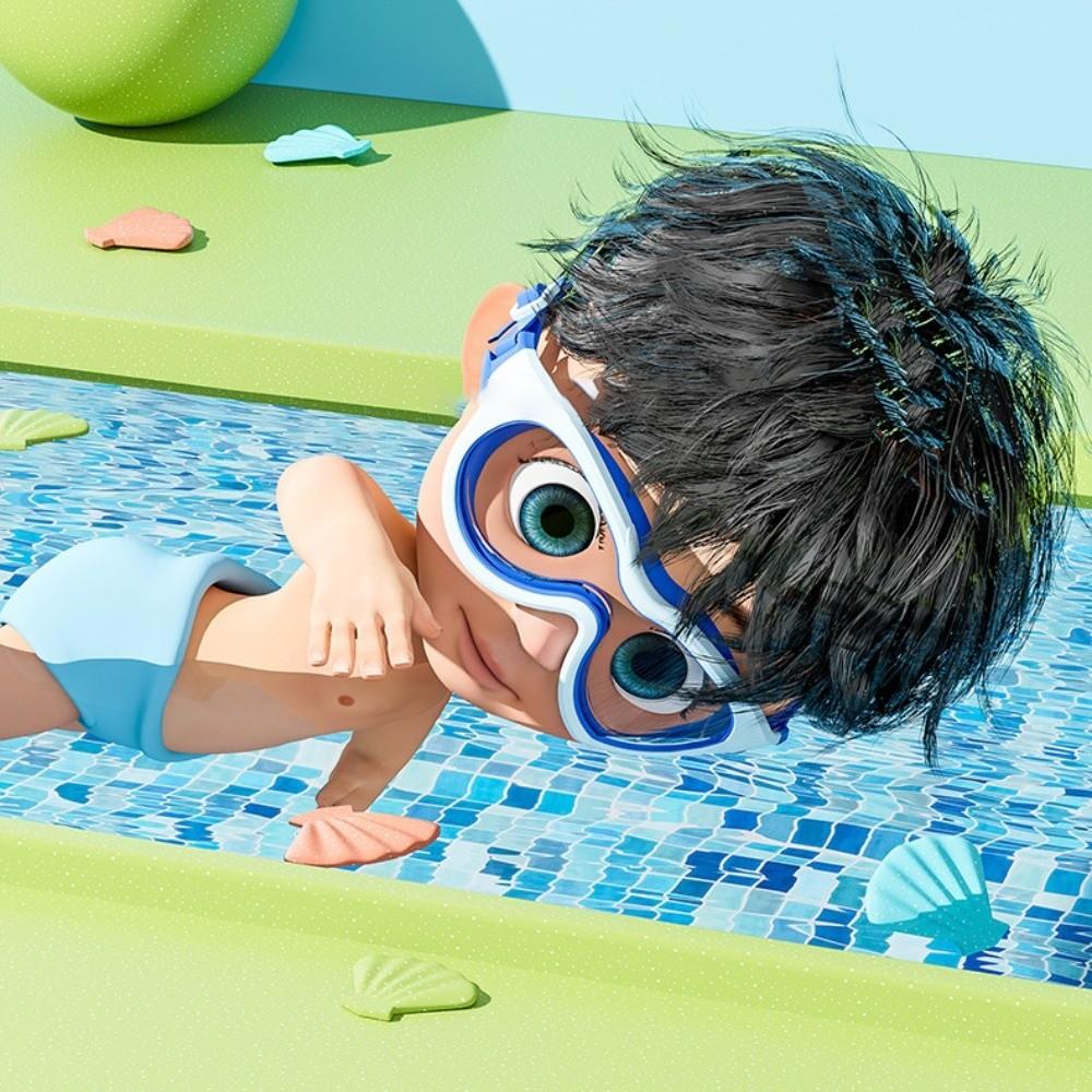 Anti Fog Swimming Goggles Large Frame Diving Goggles Set Unisex Kids Swim Goggles  Youth