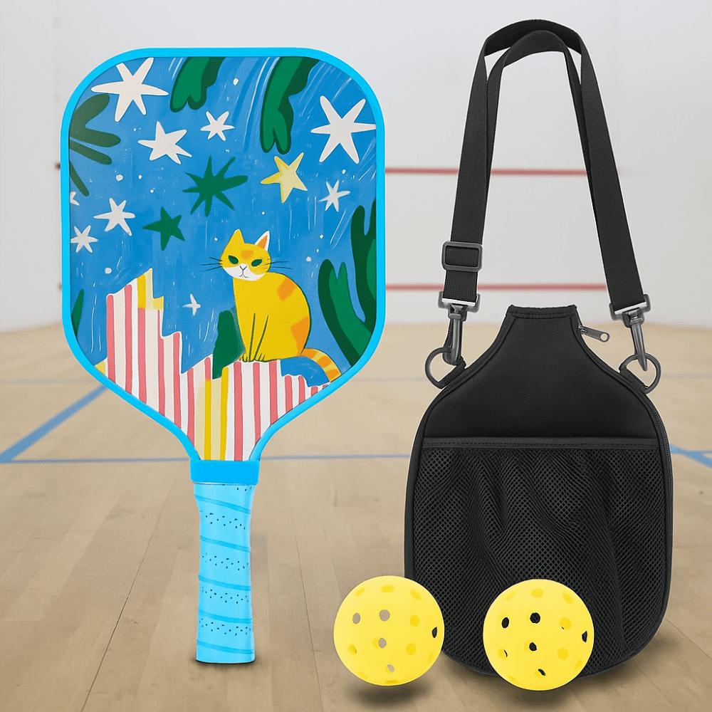Colorful Kid's Pickleball Set Lightweight Pickleball Paddle Set  Outdoor Sports