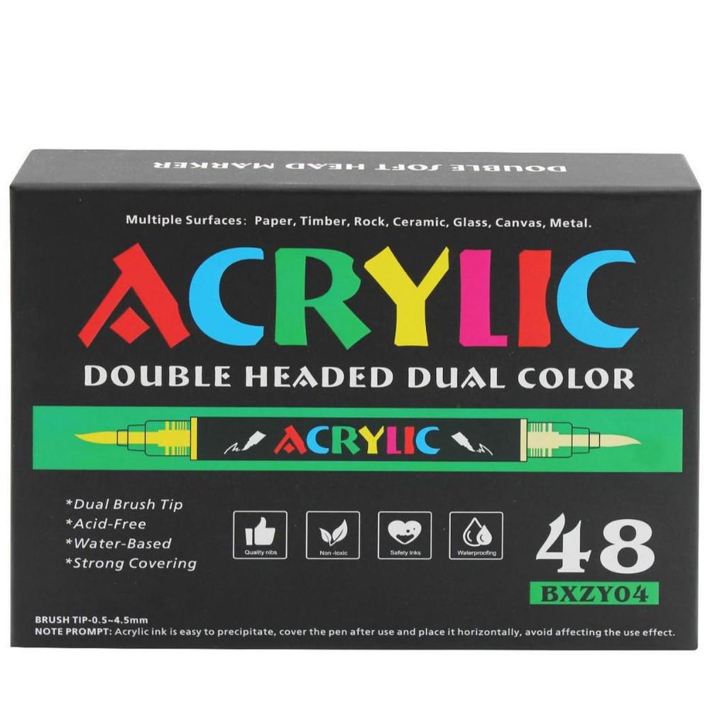 Direkt-Tinten-Acrylmarker Pinselstift mit weicher Spitze, Große Kapazität, Übermalbar, Nicht unter Druck.