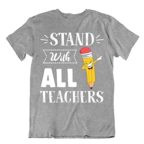 Stand With All Teachers T-Shirt End Of Year Teacher Gift Tee Pride Shirt M