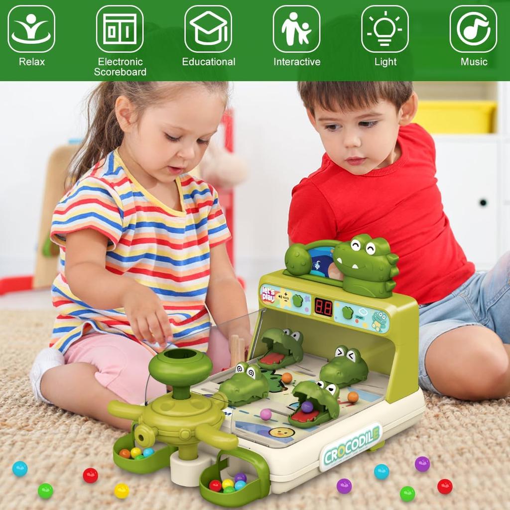 Hitish Flipperautomat für Kinder, Dinosaurier-Brettspiele für Kleinkinder, Pädagogisches interaktives elektronisches Spielzeug, Geburtstagsgeschenk für Jungen und Mädchen ab 3 Jahren