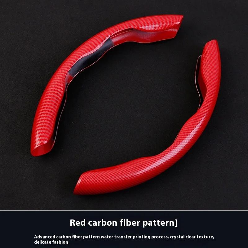 

For VW VOLKSWAGEN 2026 New Car Carbon Fiber Steering Wheel Cover Nonslip For Volkswagen R Touareg Tiguan Magotan GTI Golf Passat