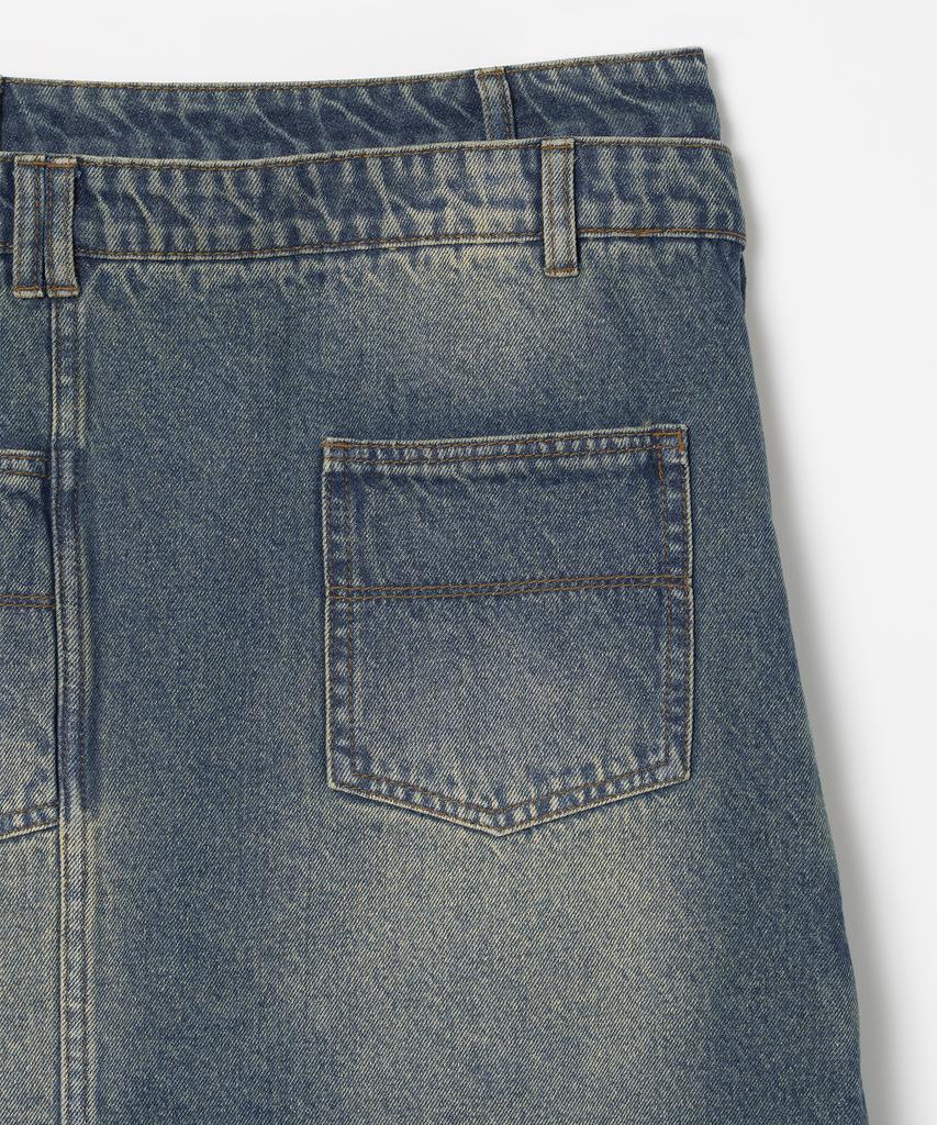 Milo Woman Denim Midi Wrap Skirt [Blue]