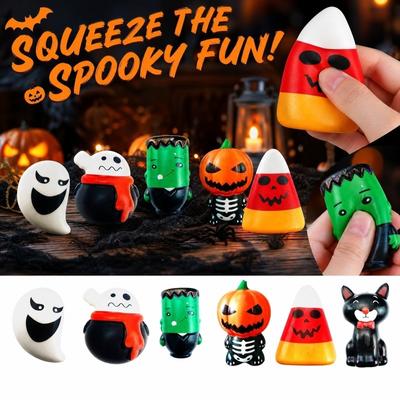 6-Pack Halloween Slow Rising Toys - Funny Creative Stress Toys for Party Favors and Gifts