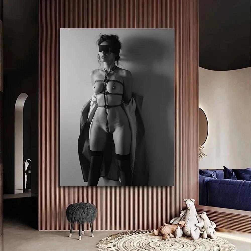 20x30cm Metal Poster Erotica Nude Sex BDSM Shibari Art