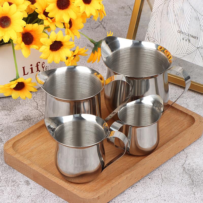 Edelstahl Kaffeemilch Aufschäumkrug Milchkännchen Taillenform Aufschäumer Tasse