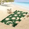 Stars and Moons Pattern Green Beach Towel Quick-drying for Travel Outdoor Sports Jogging Beach and Swimming