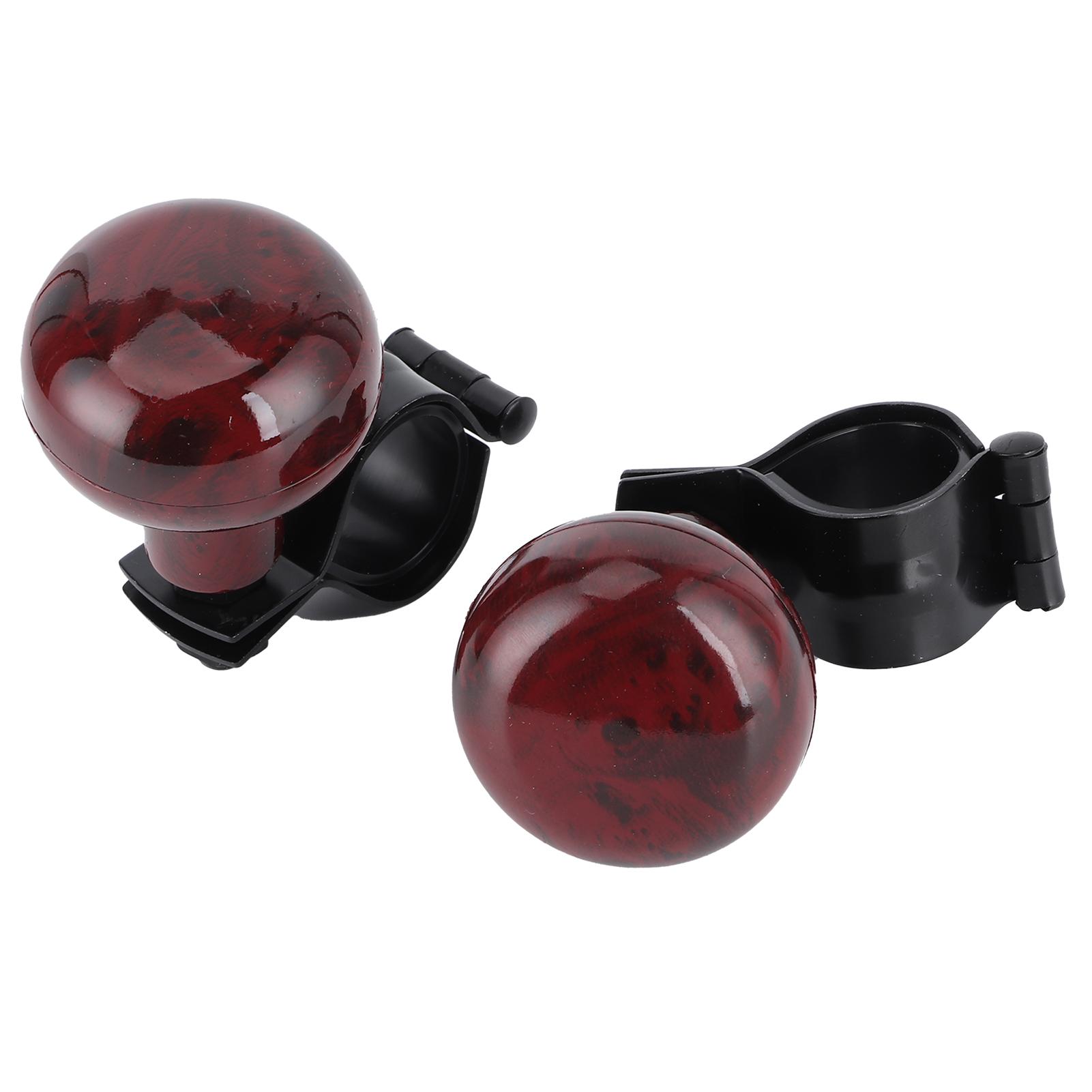 

2Pcs Steering Wheel Spinner Knob Mahogany Woodgrain Universal Car Booster Handle Accessories