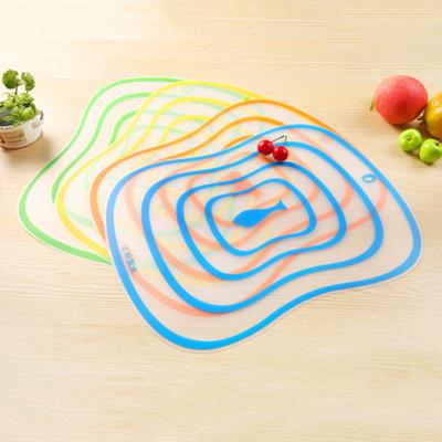 4 Pcs Kitchen Plastic Chopping Block Cutting Board Non-slip Frosted Breadboard