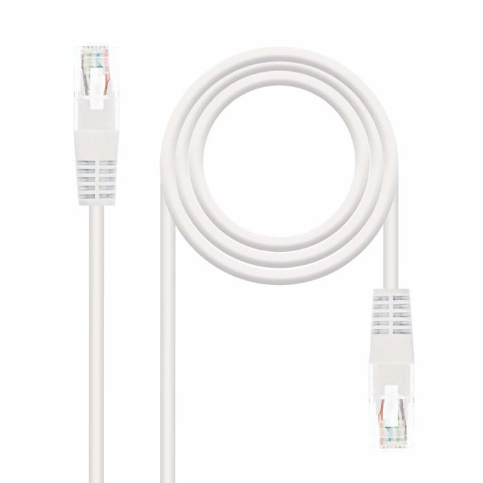 Câble Réseau CAT6 UTP - Nano Cable - 3 M - Blanc - RJ45 Mâle - Haute Vitesse - Intérieur/extérieur - Catégorie 6
