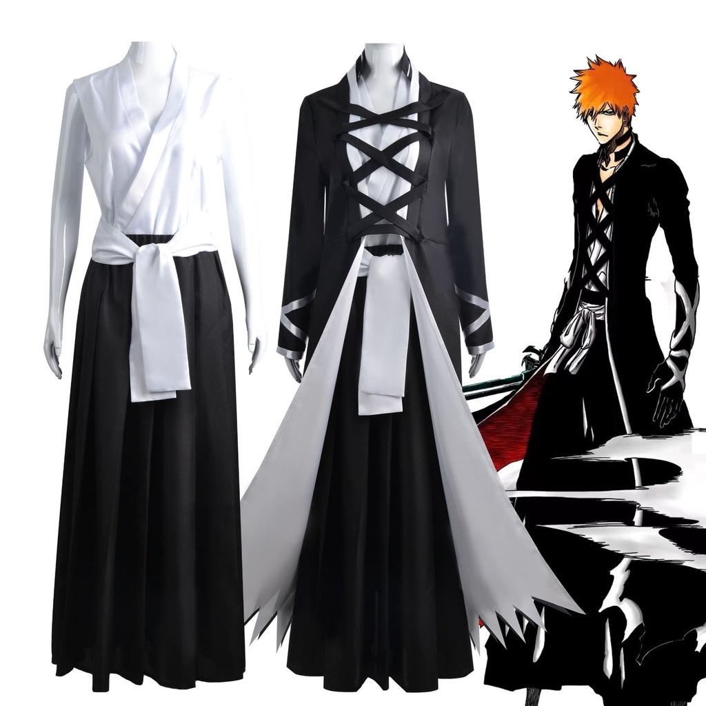 High Quality Bleach Kurosaki Ichigo Robe Cosplay Costume Halloween Carnival Party