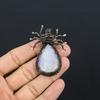 Moonstone 999 Copper Wire Wrapped Pendant, Handmade Gemstone Pendant, Gift For Mom Antique Jewelry