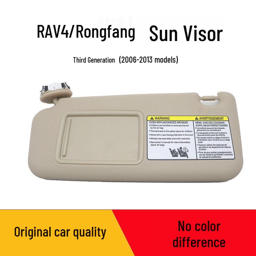 Sun Visors for 06-13 Toyota RAV4 (3rd Gen) with Vanity Mirror - Driver & Passenger Side
