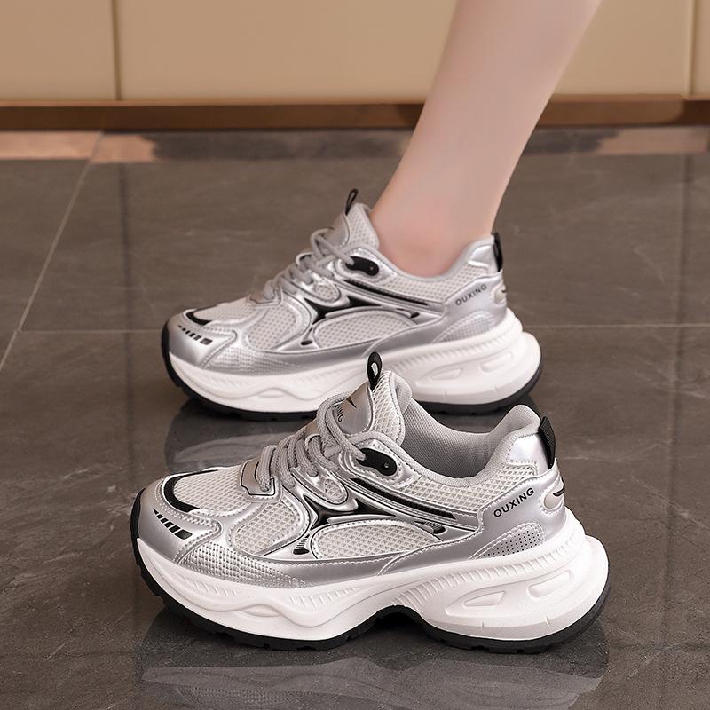 

2025 spring student versatile casual single shoes women s niche platform dad shoes heightening trend sports shoes women 6002 40