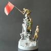 1/35 Resin Figure Unpainted Model Kit, Military Theme, (3 People with Base) Unassembled and Unpainted GK,