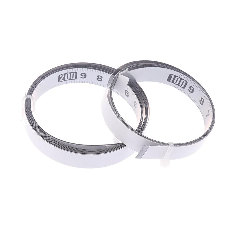 Self-Adhesive Tape Measure Steel Tape Ruler Metric Scale 1M/2M Length For T-Track Router Table Saw Household Measuring Tools