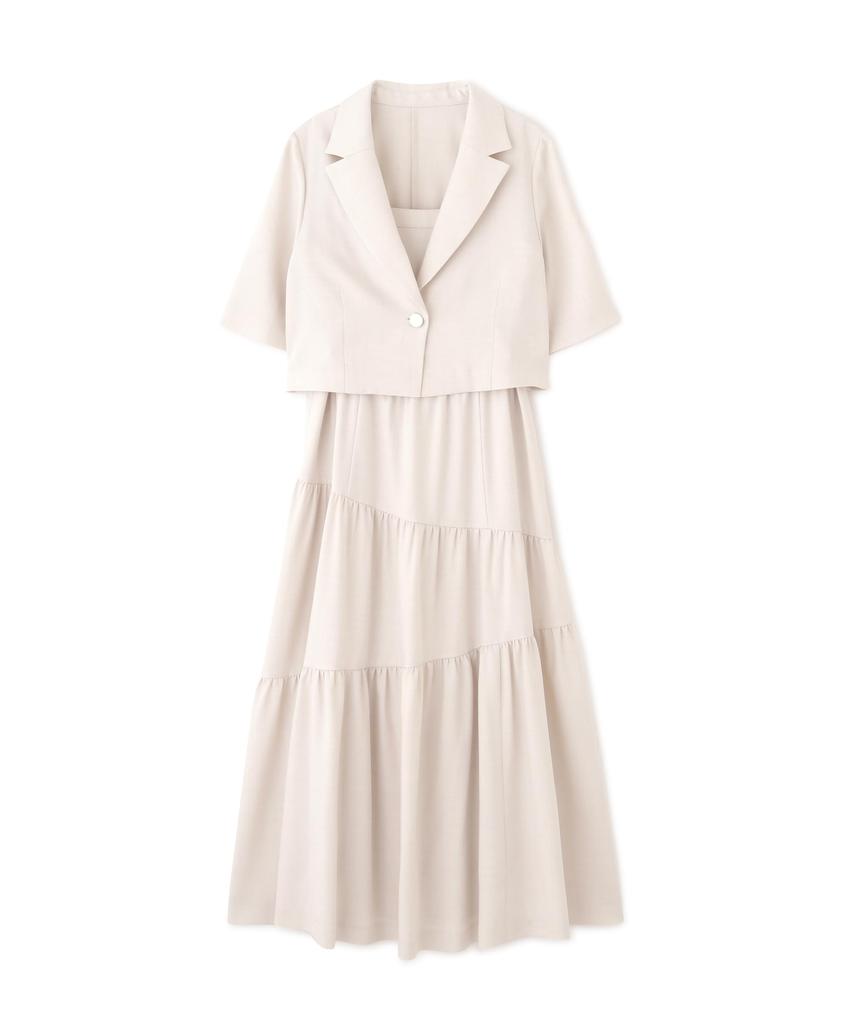 Jill by Jill Stuart Jacket and Jumper Skirt Ecru Women's Set,