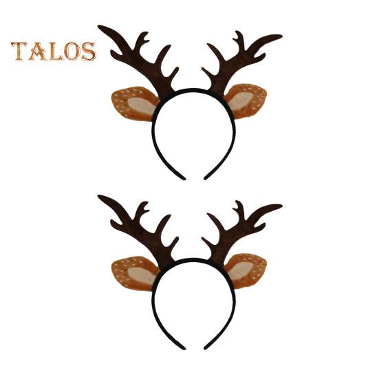 

2 шт. повязка на голову в виде рогов оленя, рождественский обруч для волос в виде косплея, для взрослых, реалистичные уши в виде рогов оленя, аксессуар для волос 2pcs