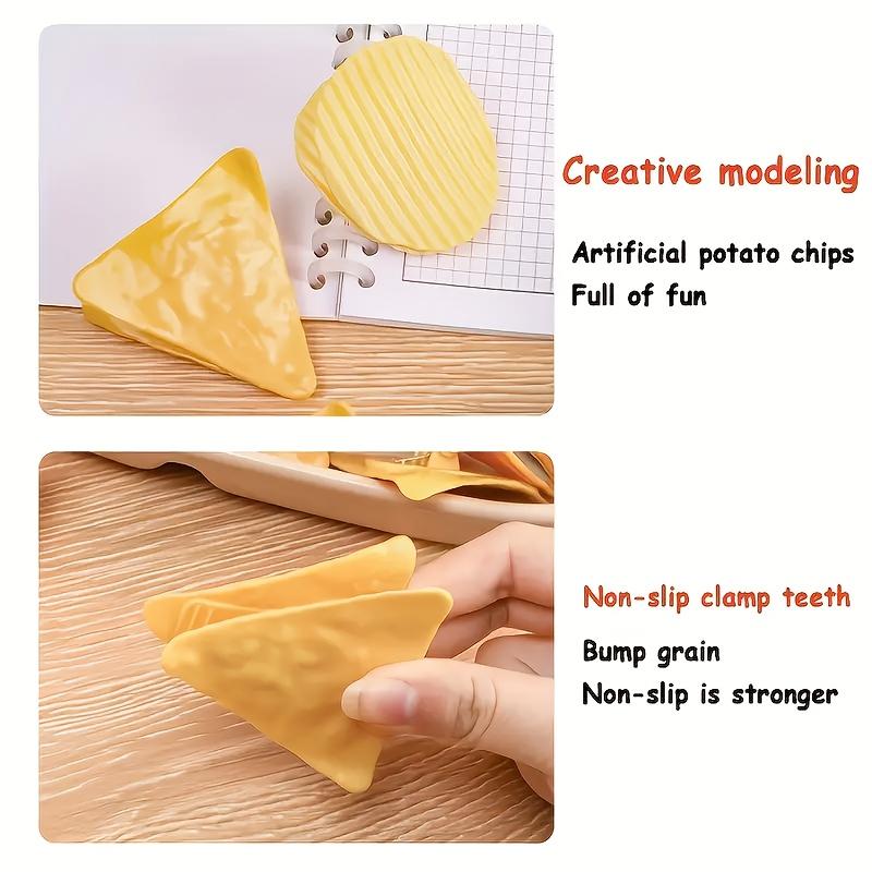 5pcs Food Bag Sealing Clips Set, Potato Design for Snacks Chips File, Kitchen & Office Storage Clips Creative Snack Bag Clips