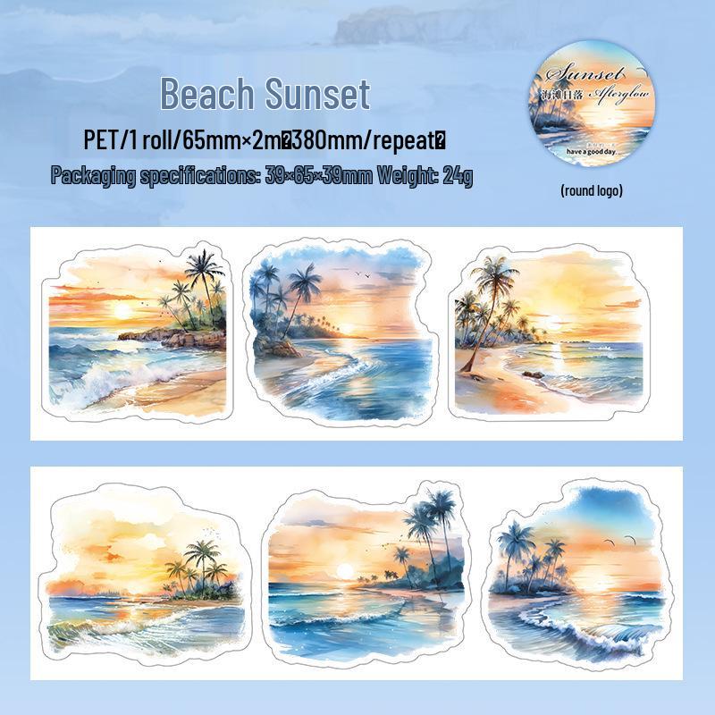 Sunset Glow Series: Scenic Planner Tapes - 6 Beautiful Styles