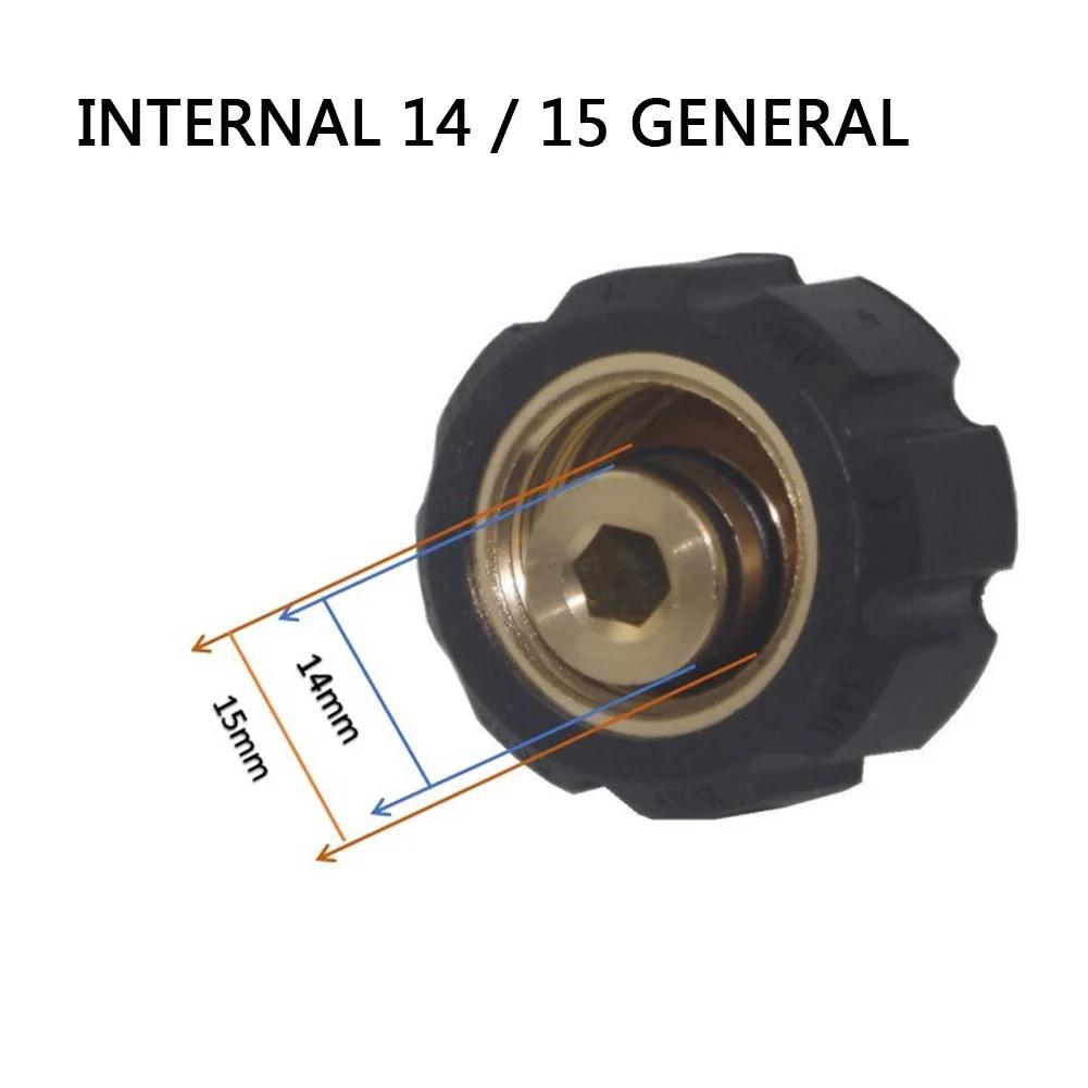 1/4 3/8 inch Quick Disconnect Male to M22 14 15 Female Adapter for Pressure Washer Snow Foam Lance Accessories