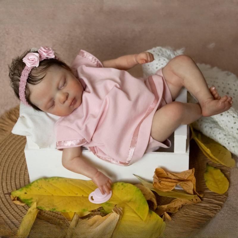 10 Inch Mini Reborn Baby Doll Luna Soft Cloth Body Simulation Regeneration Doll Children Companion Toy Palm Doll Kid's Birthday Xmas Beautiful Present
