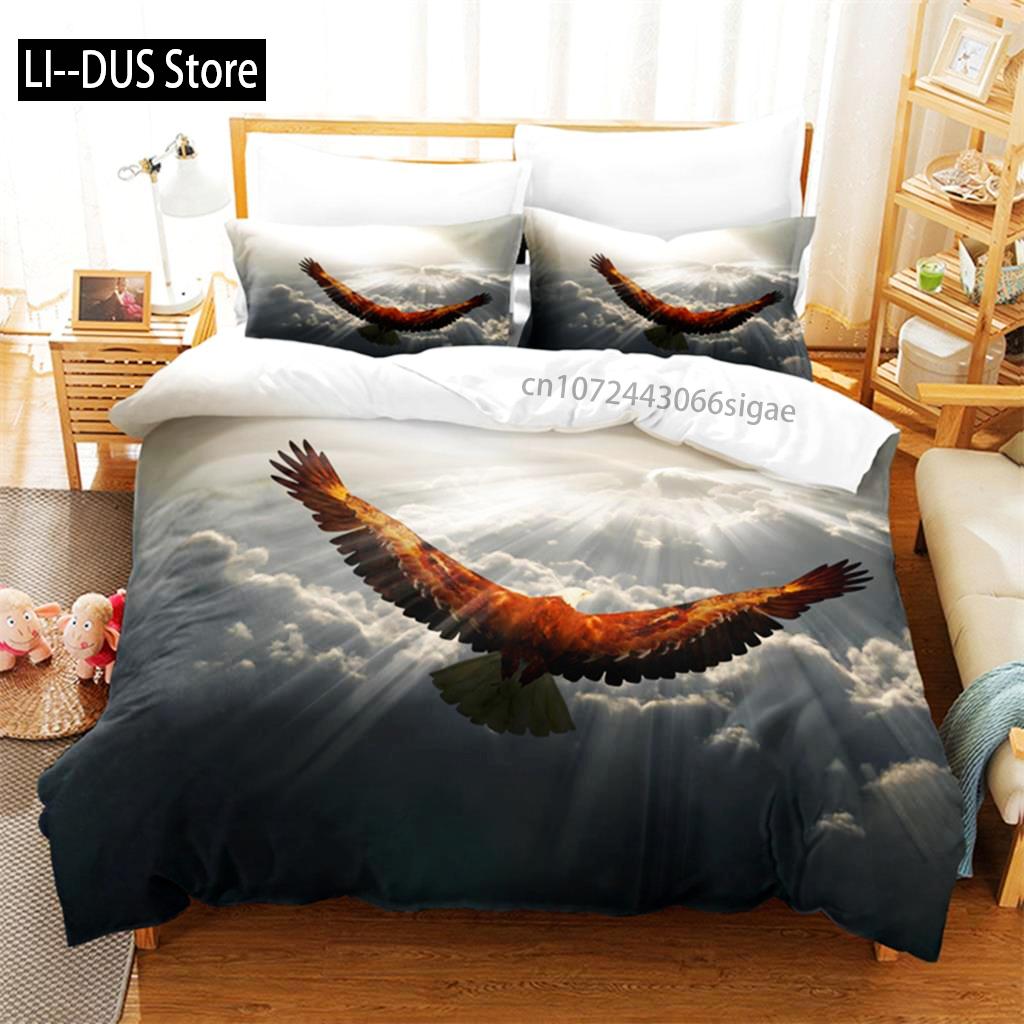 Blue Sky Eagle Queen Bedding Set Duvet Cover Set Bedding Digital Printing King Size Duvet Cover Set Bedding Set
