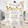 Happy 50th Birthday Celebration flannel,Lightweight,Flannel Blanket,Comfortable Blanket, Sofa Blanket, Gift blankets,Holiday Gift Blanket Blankets