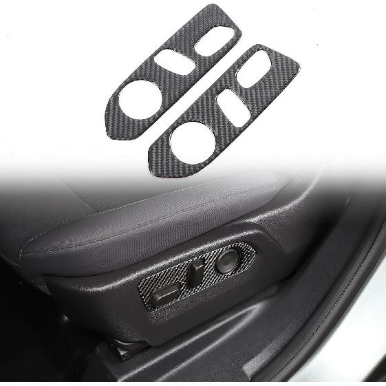 For Hummer EV Accessories Seat Adjustment Button Cover Trim Real Carbon Fiber Car Front Seats Button Switch Panel Decorative Frame Interior for