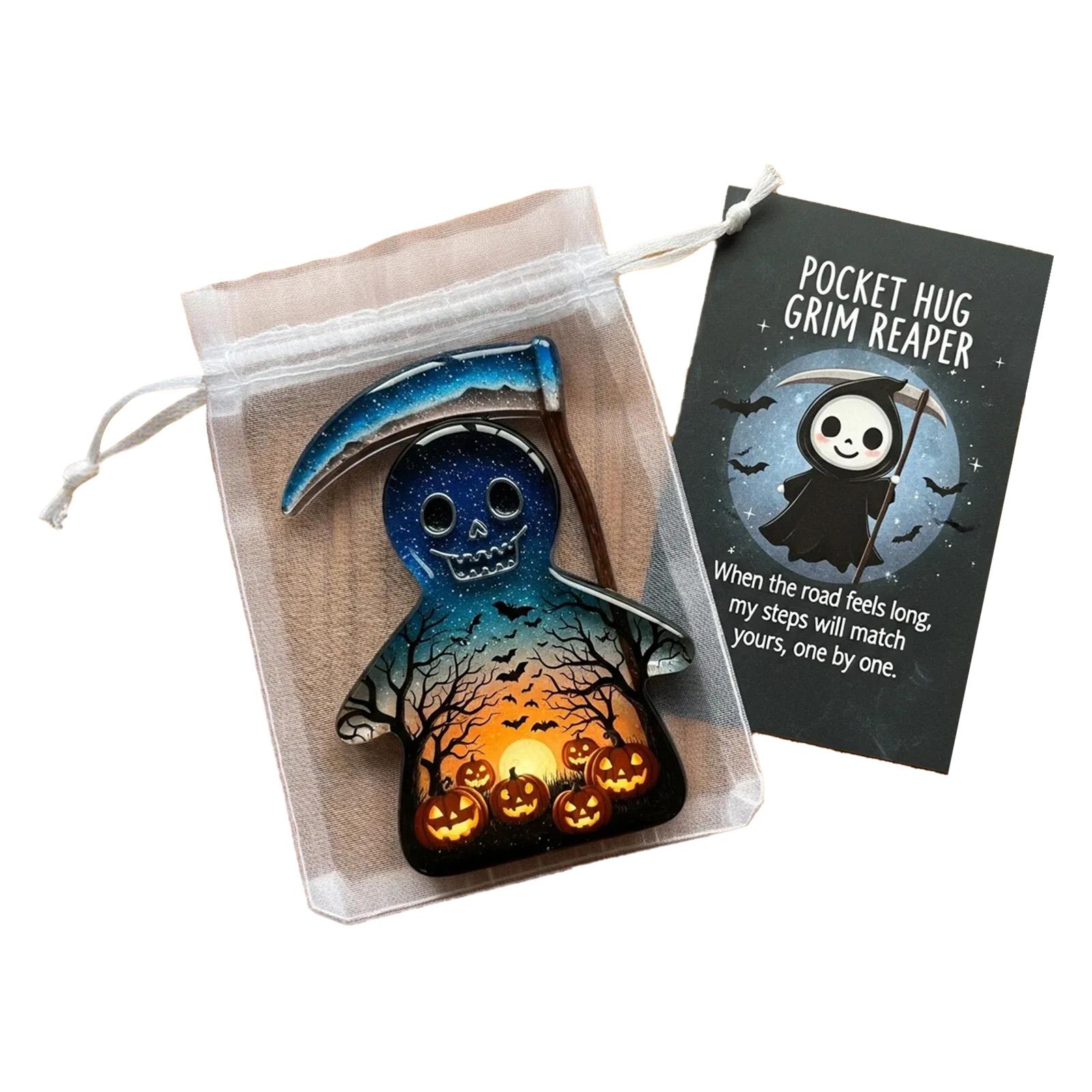 Карманный Комфорт Призраки Миниатюрная Фигурка с Позитивными Карточками Фигурка-Скульптура для Хэллоуина Рождества Близких и Друзей