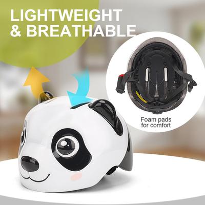 Kids Bike Helmet Animal Design Lightweight Adjustable Cycling Gear Bicycle Helmet Panda Shape Skateboard Helmet Bicycle Hat